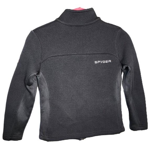 Spyder Encore Full Zip Jacket Size Youth Small Fleece Lined Mock Neck Black - Picture 4 of 12